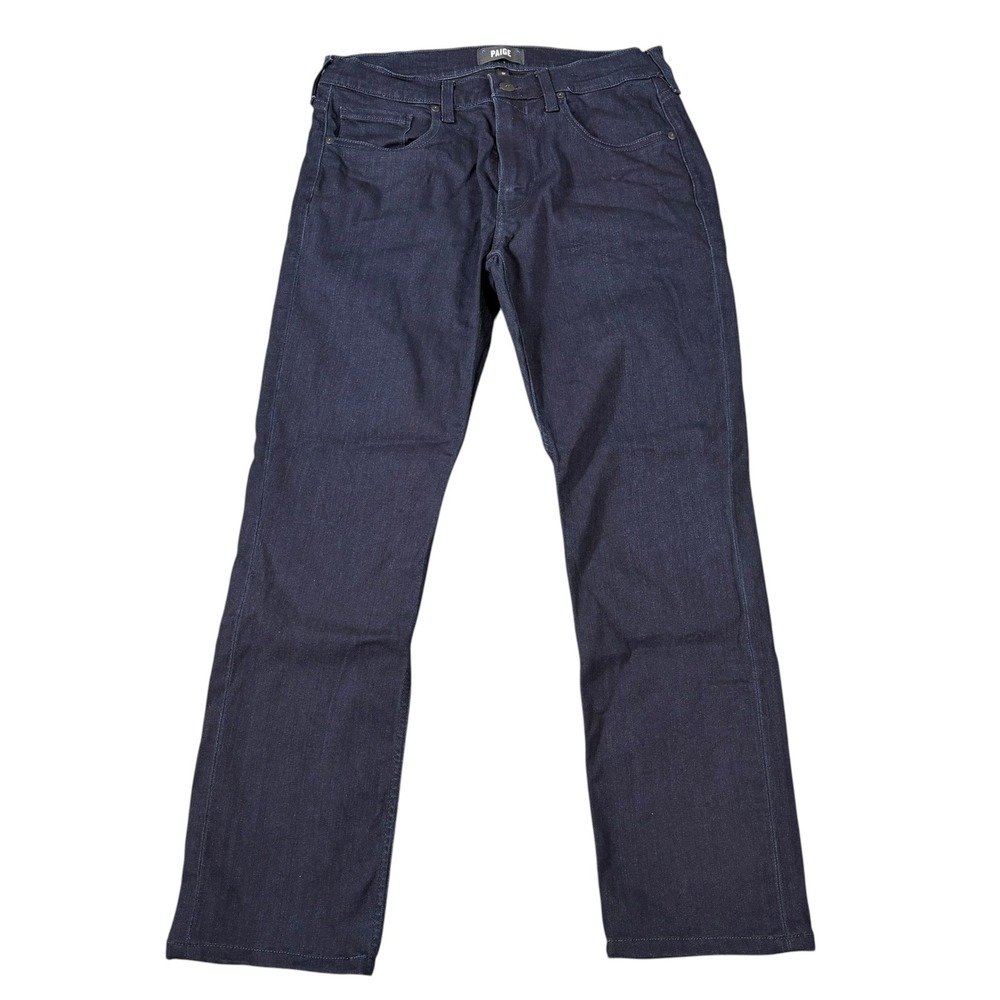 Paige Mens Federal Dark Wash Slim Straight Denim Jeans Size 31